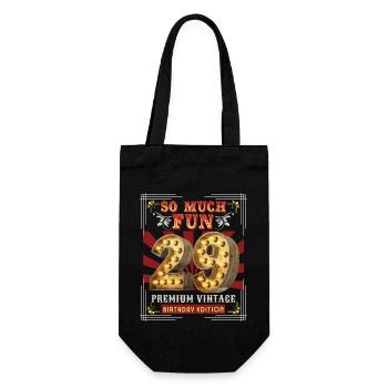 28th birthday 28 years Vintage-Retro Fun-Birthday - Gift Bag for Bottles - black - Front