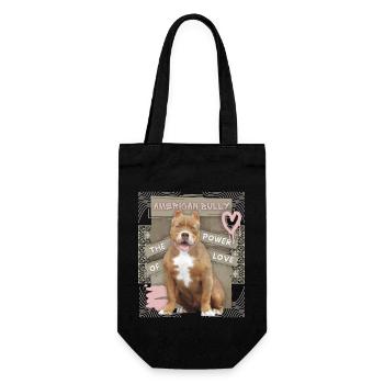 American Bully, Bull Terrier, Dog, Saying - Gift Bag for Bottles - black - Front