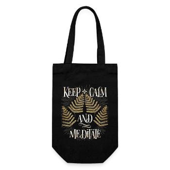 Méditation, méditation, calme, dicton drôle - Sac à bouteille - noir - Devant