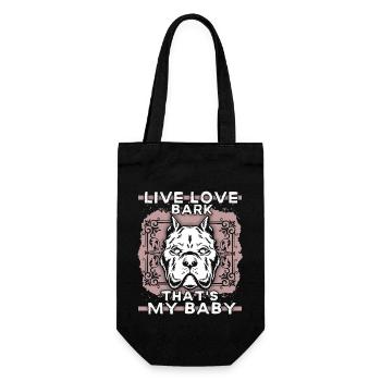 American bully, bull terrier, dog, funny saying - Gift Bag for Bottles - black - Front
