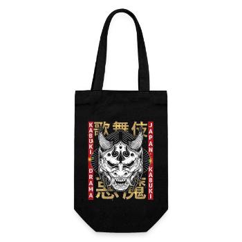Kabuki Theatre, Kabuki Drama, Kabuki Demon, Japan - Gift Bag for Bottles - black - Front