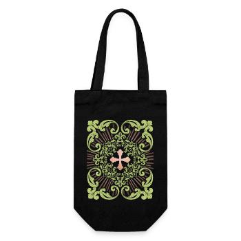 Croix de Jésus, Croix de Jésus-Christ, Croix vintage - Sac à bouteille - noir - Devant