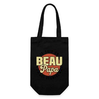 Je suis beau papa qui déchire / Cadeau beau papa - Sac à bouteille - noir - Devant