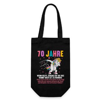 70 Jahre idee mich alt zu nennen 70 Geburtstag - Geschenkbeutel für Flaschen - Schwarz - Vorne