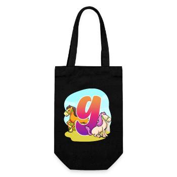 9. Geburtstag Reiten Reiten-thema Neun Party - Geschenkbeutel für Flaschen - Schwarz - Vorne