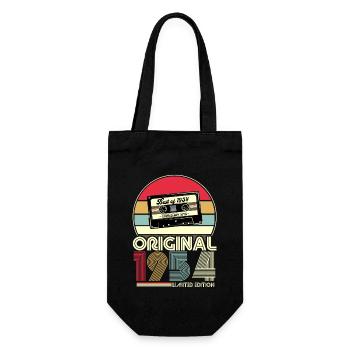 1954 Vintage Anniversaire Rétro Vintage Cadeau - Sac à bouteille - noir - Devant