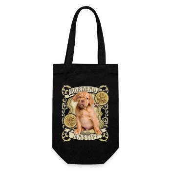 Bordeaux Mastiff, Hund, Bordeaux Dogge, Poster - Geschenkbeutel für Flaschen - Schwarz - Vorne