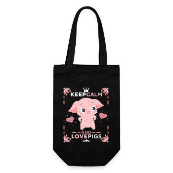 Piglet, pig, pig-piglet, funny saying - Gift Bag for Bottles - black - Front