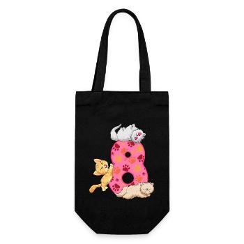 Chaton du 8ème anniversaire | Chemise d’anniversaire de chat | - Sac à bouteille - noir - Devant