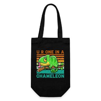 You are one in a Chameleon - Gift Bag for Bottles - black - Front