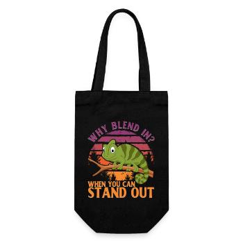 Why blend in? When you can stand out - Gift Bag for Bottles - black - Front