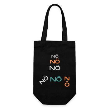 NÖ nö nö - Geschenkbeutel für Flaschen - Schwarz - Vorne