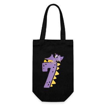 7e anniversaire | | d’anniversaire de dinosaure - Sac à bouteille - noir - Devant