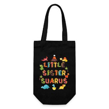Sister Saurus | Dinosaur Birthday | - Gift Bag for Bottles - black - Front