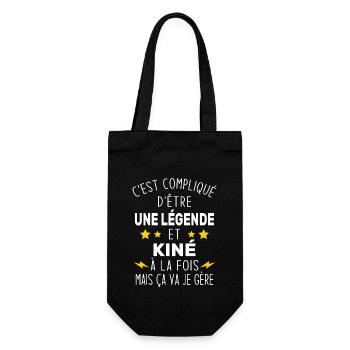 Une légende et Kiné - Sac à bouteille - noir - Devant