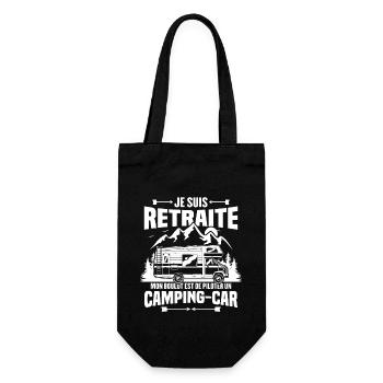 Je suis retraité et piloter un camping-car Cadeau - Sac à bouteille - noir - Devant