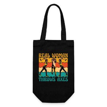 Une vraie femme lance des haches - Sac à bouteille - noir - Devant