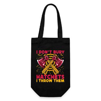 I don't bury hatches I throw them - Gift Bag for Bottles - black - Front