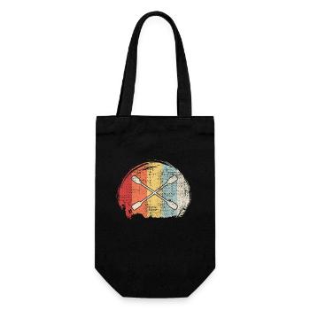 Kayak Paddle Retro - Gift Bag for Bottles - black - Front