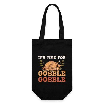 Il est temps de gobble gobble - Sac à bouteille - noir - Devant