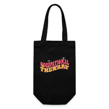 Beschäftigungstherapeutin Bloom Floral Leisure - Geschenkbeutel für Flaschen - Schwarz - Vorne