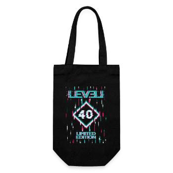 Geburtstag Level 40 Gaming Limited Edition Gamer - Geschenkbeutel für Flaschen - Schwarz - Vorne