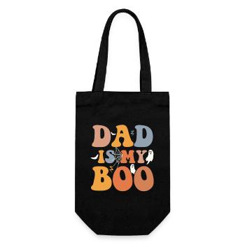Dad Is My Boo Halloween Costume Party With - Gift Bag for Bottles - black - Front
