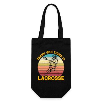 Thank God there is Lacrosse - Gift Bag for Bottles - black - Front