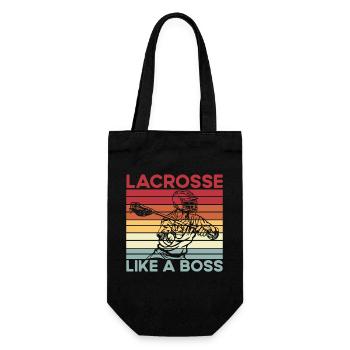 Lacrosse like a Boss - Gift Bag for Bottles - black - Front