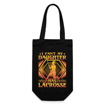 I can't my Daughter has Lacrosse - Gift Bag for Bottles - black - Front
