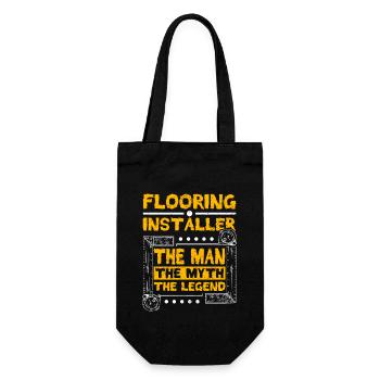 Flooring installer man myth legend - Gift Bag for Bottles - black - Front