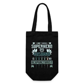Mon mari est acupuncteur - Sac à bouteille - noir - Devant