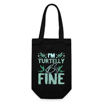 I'm turtelly fin - Gift Bag for Bottles - black - Front