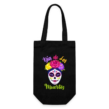 Dia-de-los-Muertos, La-Catrina, Crâne de sucre - Sac à bouteille - noir - Devant
