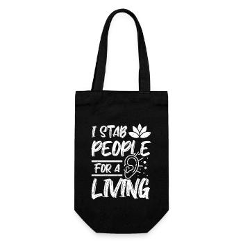 Je poignarde des gens pour un acupuncteur vivant - Sac à bouteille - noir - Devant