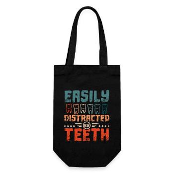 Facilement distrait par les dents - Sac à bouteille - noir - Devant
