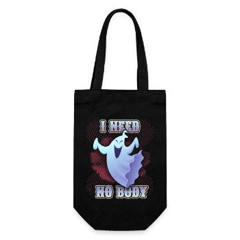 Funny Ghost, Saying Halloween Comic Book Style - Gift Bag for Bottles - black - Front