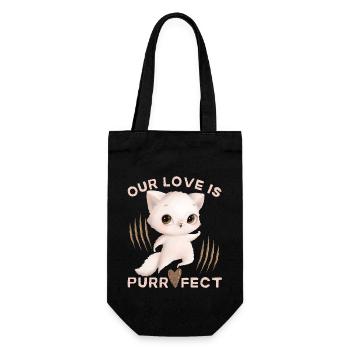 Valentine's Cat Valentine's Day Love Funny Saying - Gift Bag for Bottles - black - Front