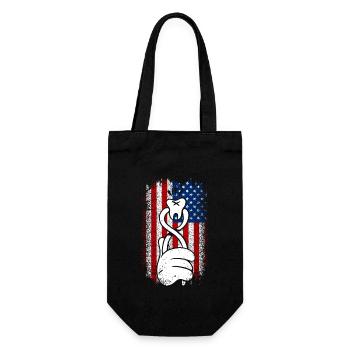 Usa American Flag Dentist 4 juillet - Sac à bouteille - noir - Devant