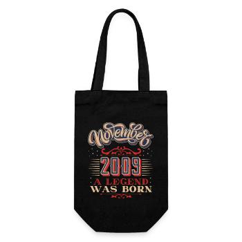 2009 birthday, birthday November-2009, 11-2009 - Gift Bag for Bottles - black - Front
