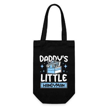 Daddy's little handyman - Geschenkbeutel für Flaschen - Schwarz - Vorne