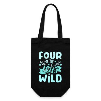4ème anniversaire quatre fois sauvage - Sac à bouteille - noir - Devant