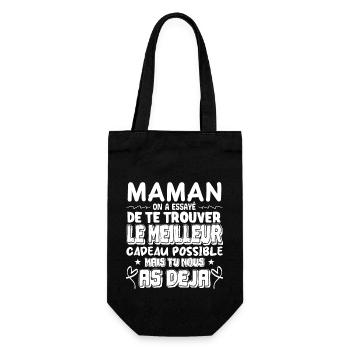 Maman On A Essayé De Te Trouver Le Meilleur Cadeau - Sac à bouteille - noir - Devant