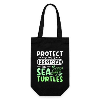Protéger et préserver les tortues de mer - Sac à bouteille - noir - Devant