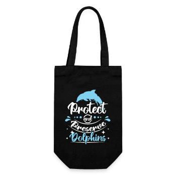 Protéger et préserver les dauphins - Sac à bouteille - noir - Devant