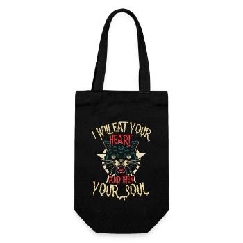 I will eat your heart and then your soul - Gift Bag for Bottles - black - Front
