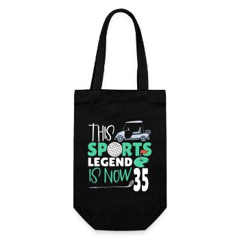 Cette légende du sport a maintenant 35 ans, jeu de golf 35. - Sac à bouteille - noir - Devant