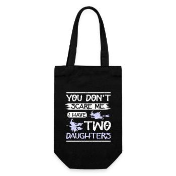 You don't scare me I have two daughters - Gift Bag for Bottles - black - Front
