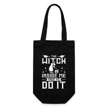 The witch inside me made me do it - Geschenkbeutel für Flaschen - Schwarz - Vorne
