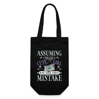 mignonne fille halloween disant - Sac à bouteille - noir - Devant